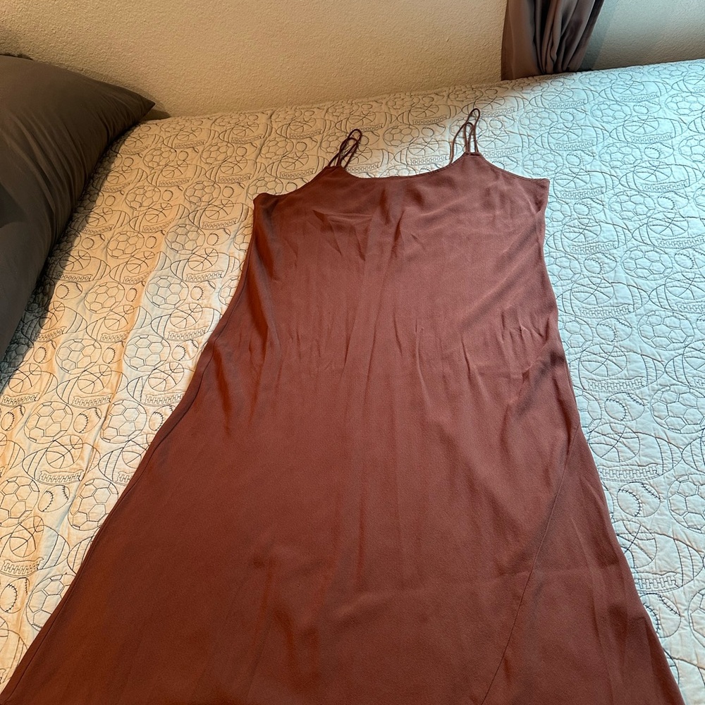 Eileen Fisher Sleeveless Midi Dress in Warm Rust - Picture 2 of 4